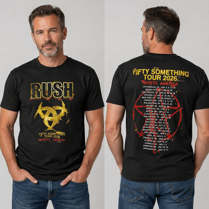 To Honor Rush Fifty Something Tour 2026 North America Official Concert Poster T-Shirt