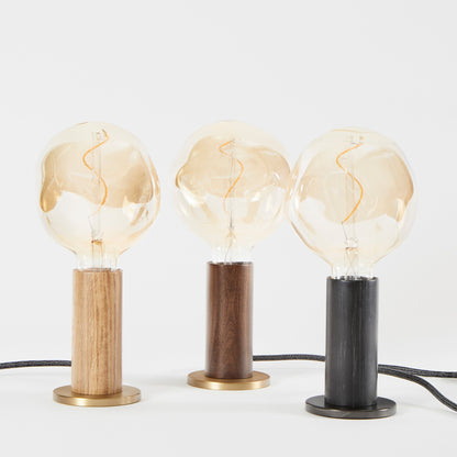 Knuckle Table Lamp in Blackened Oak