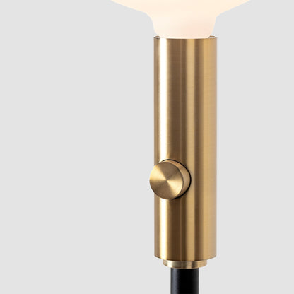 Poise Adjustable Floor Lamp in Brass + Sphere V
