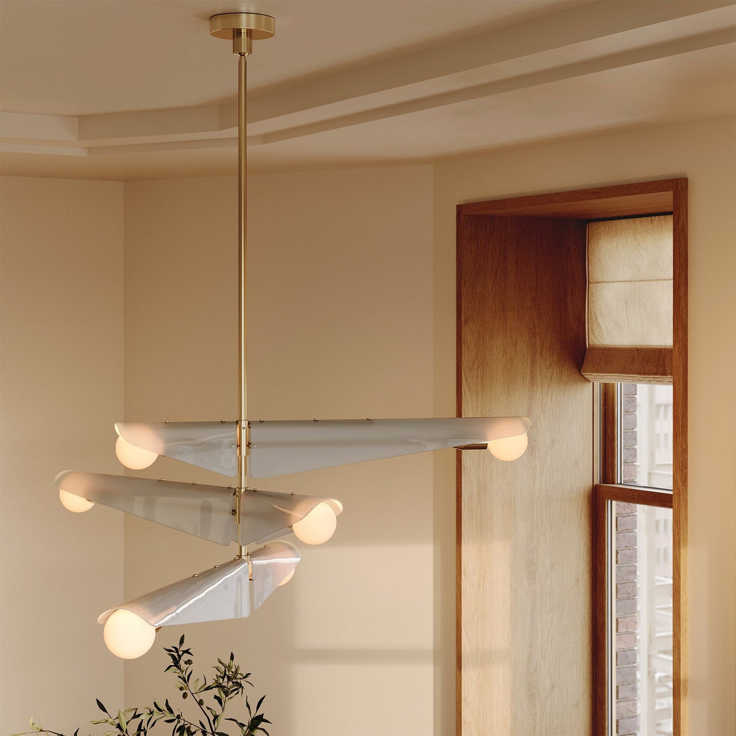 Sycamore Chandelier 3 Tiers in Dawn Grey