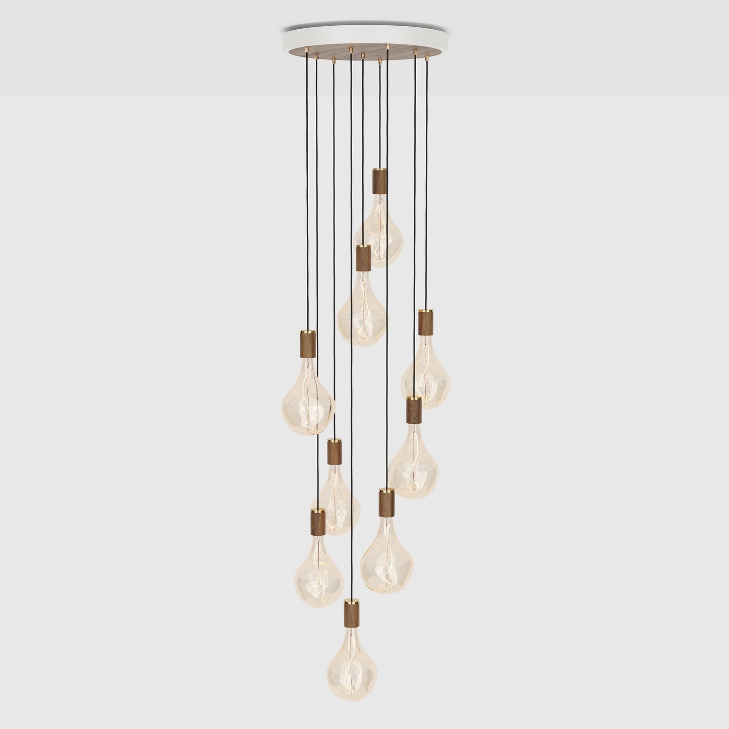 Nine Pendant in Walnut + Voronoi II