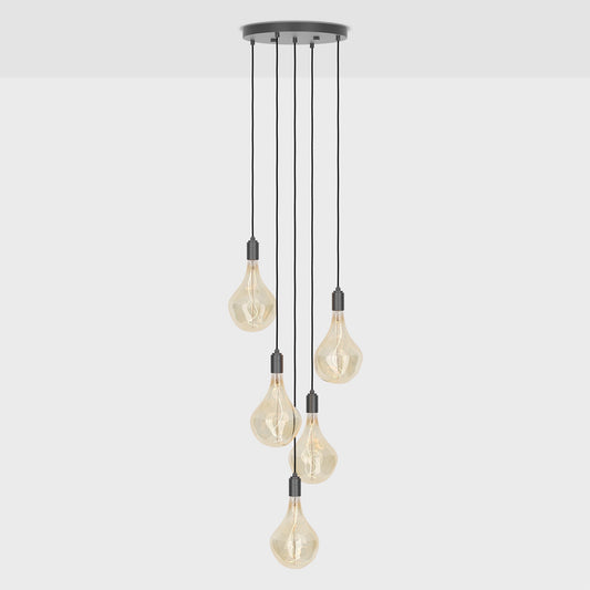 Five Pendant in Graphite + Voronoi II