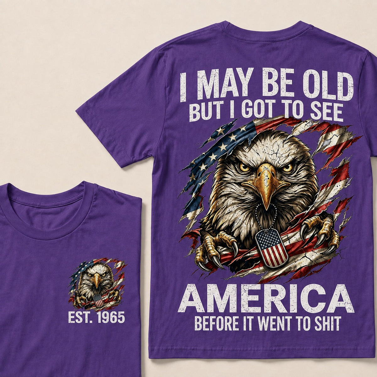 I May Be Old, But I Got to See America – Custom Birth Year T-Shirt