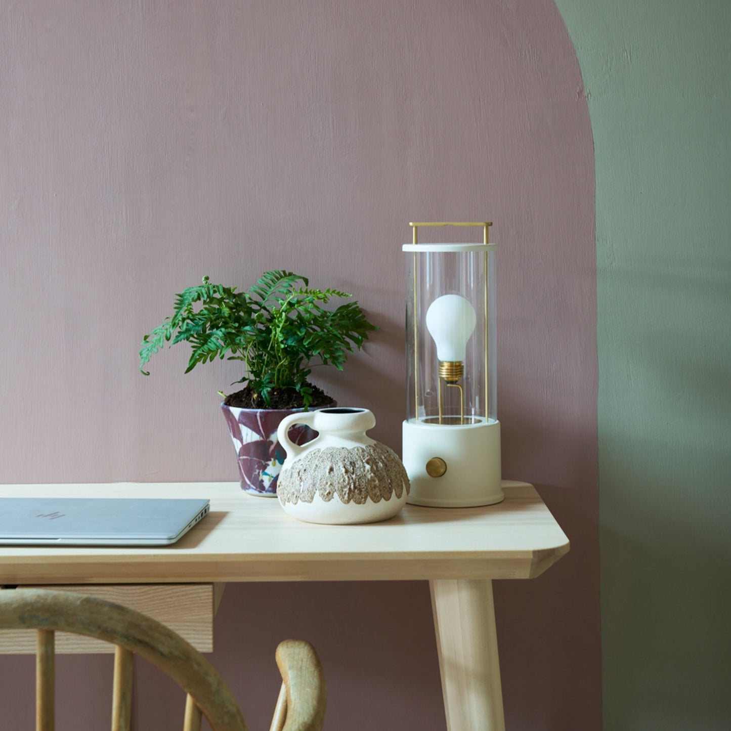 The Muse Portable Lamp in Candlenut White Bundle