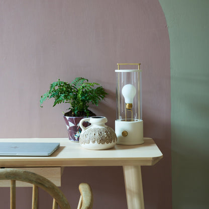 The Muse Portable Lamp in Candlenut White Bundle